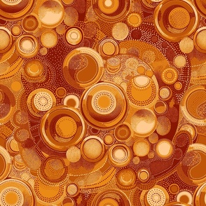 orange circles on circles