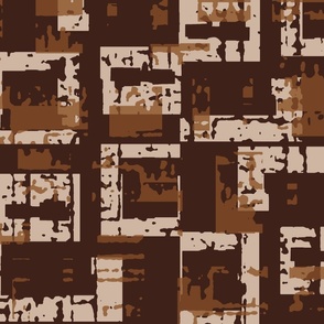 Earth Tone Textured Retro Squares