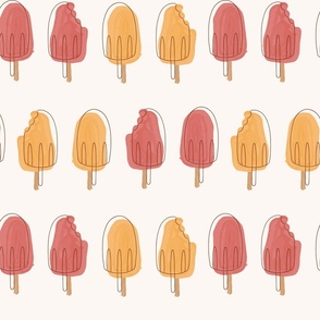 summer ice cream in rows