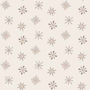 winter snowflakes, beige