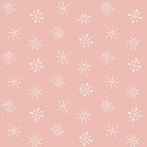 winter snowflakes, pink