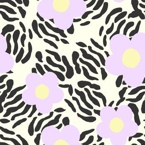 Neon Zebra Floral