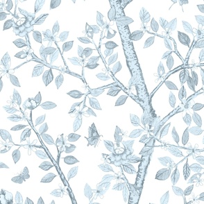 Custom Erin Light Blue on White Elsie's Garden