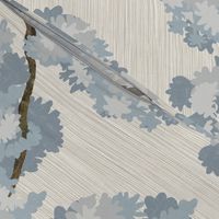 Grasscloth-Ernesto Blue Trees- Agreeable Gray Wallpaper