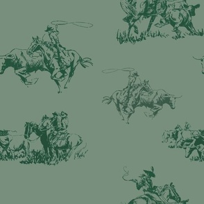 Cowboy Toile - Greener Pastures