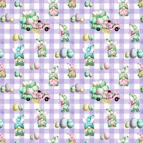micro scale gnome egg lilac gingham