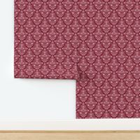 Rococo Floral Damask in Dark Burgundy Monochrome - Coordinate