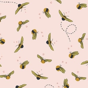 Love the Bumblebees - Blush Pink