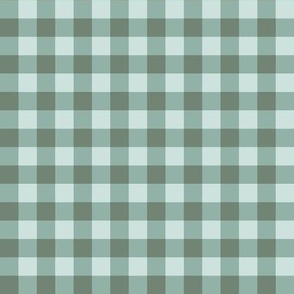 Spring Teal and Sage Gingham Small Scale