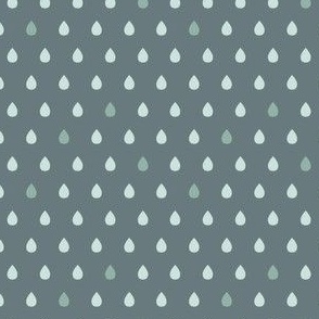Rain Drops - Petal Slate Gray