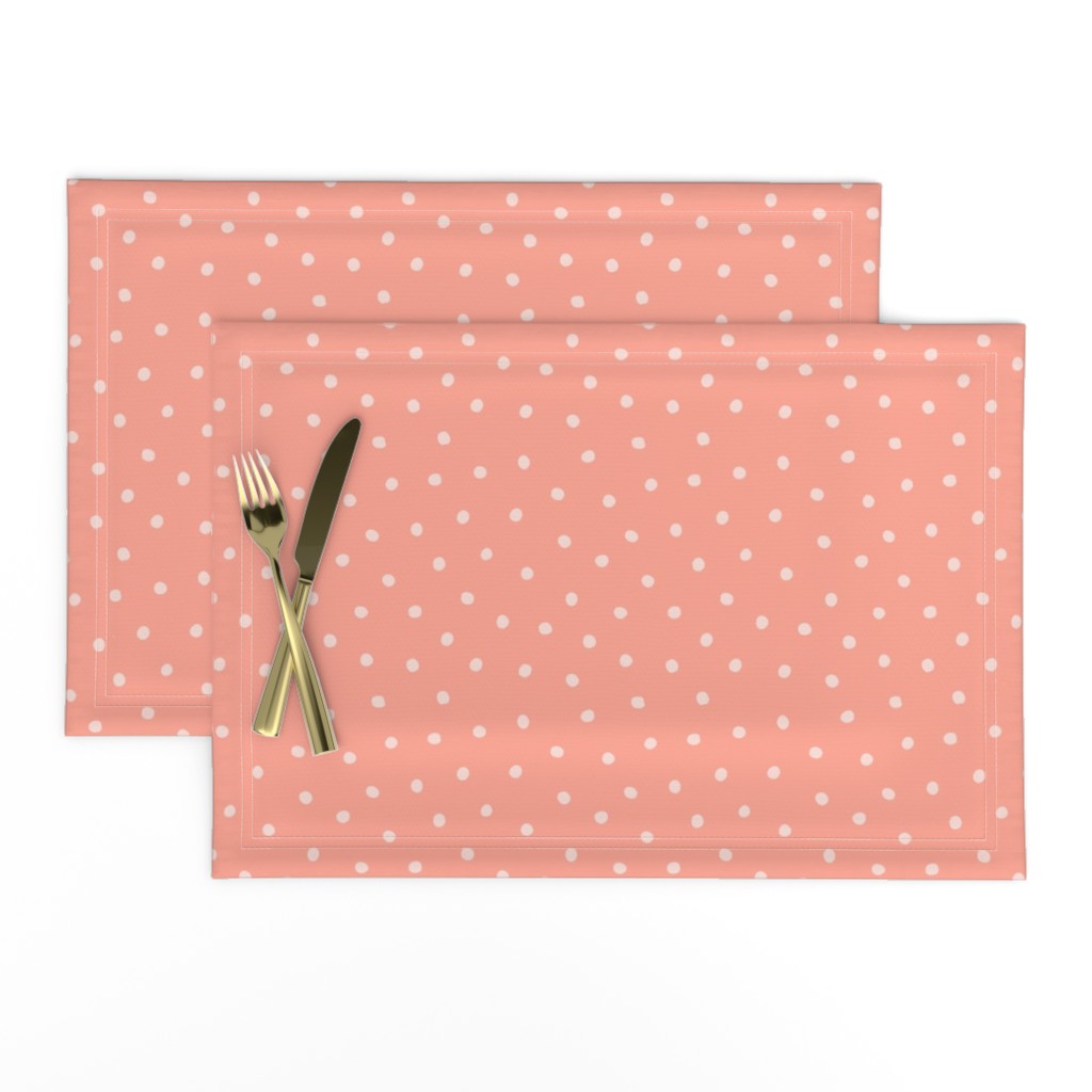 Polka Dots - Peachy Pink Med.