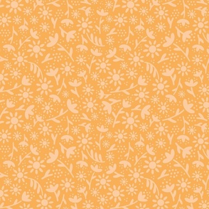 Ditsy Daisy Floral - Orange2