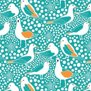 Sea Birds Aqua Small