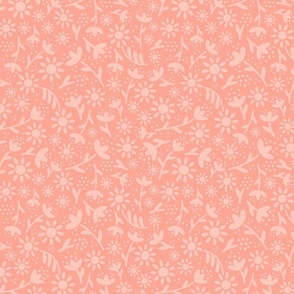 Ditsy Daisy Floral - Peachy Pink Med.