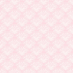 Fan botanical abstract scallop blush pink