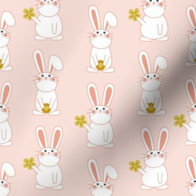 Cute Bunnies with Flowers