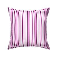 Vertical Cottage Stripes Shades of Jam and Pinks