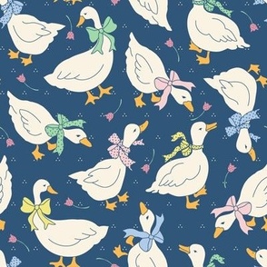 80's Country Geese in Country Blue