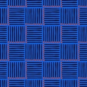 Small // Matches checkerboard // Cobalt blue