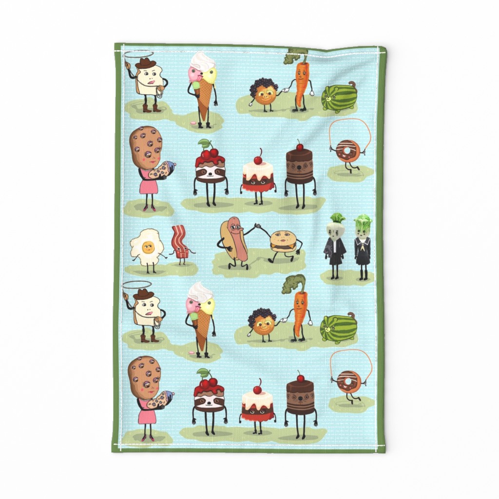 Anthropomorphic food TEA TOWEL OR HANGING ONLY