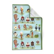 Anthropomorphic food TEA TOWEL OR HANGING ONLY