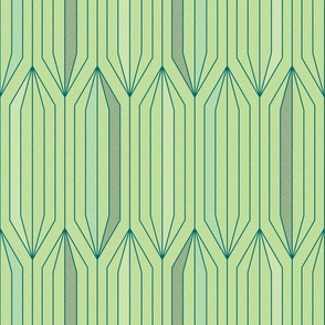 Art Deco Style Prisms in Green
