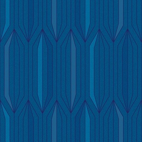 Art Deco Style Prisms in Deep Blues