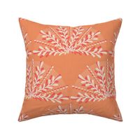 Arched Sprigs in Peach and Coral - XL