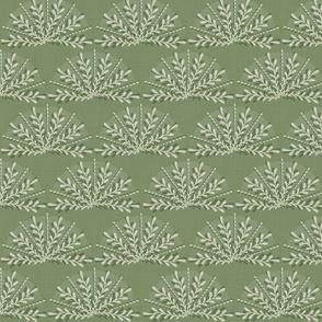 Arched Sprigs on Sage Green - Large