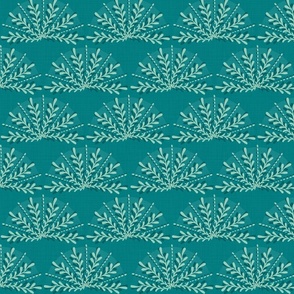 Arched Sprigs in Teal Green - Large
