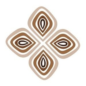 Abstract ethnic clipart in earth colors  light