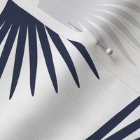 Art Deco Swans - Epic Navy on White - 8"