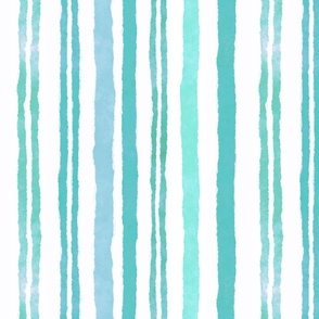 Watercolor Stripes Mint Blue And Turqoise