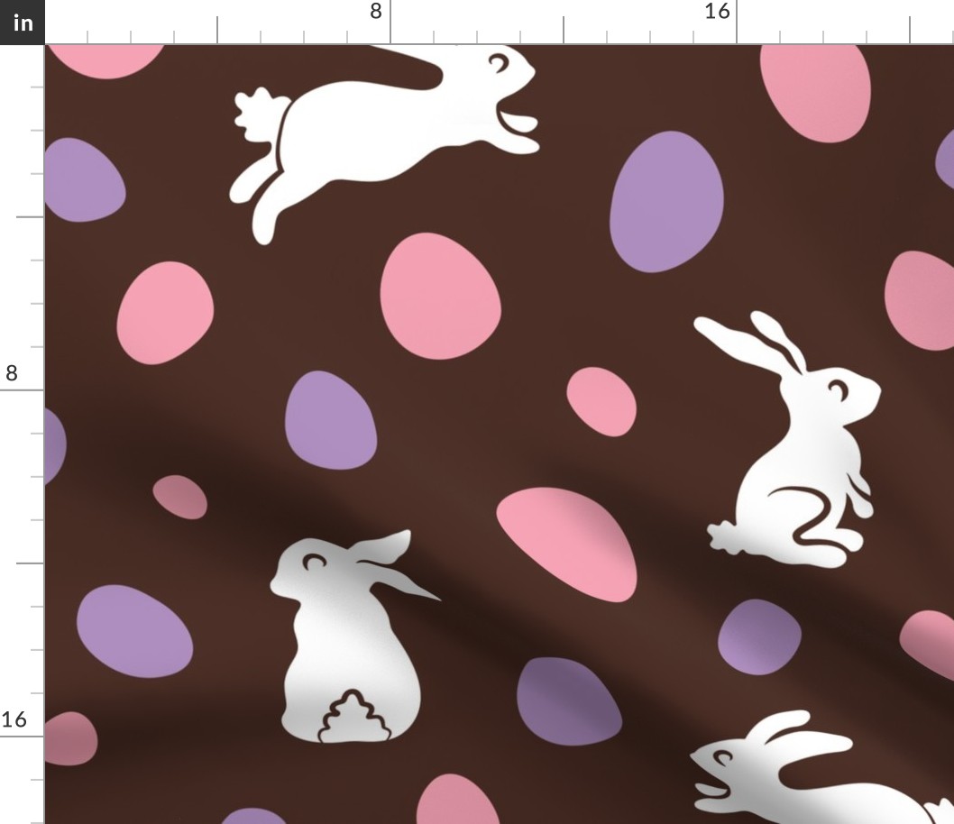 Oversized Easter Eggs and Bunnies Pattern - Mini Eggs Chocolate 