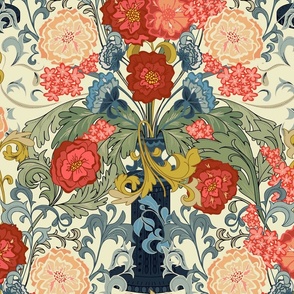William Morris bouquet ivory - M