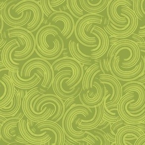 Puff Cloud | Geometric Textured Lime Green Brush Stroke Pattern - 8x8