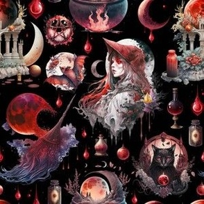 Small Scale Blood Moon Witch Black