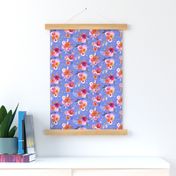Summer Bliss Hot Pink and Orange Watercolor Floral // Periwinkle