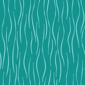 Teal vertical uneven lines, small scale