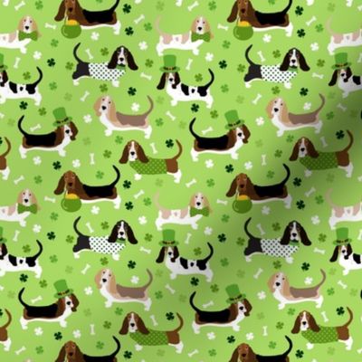 St. Patrick's Day Basset Hound Small Scale