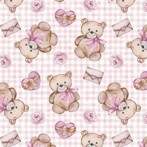 Teddy Bears on Plaid