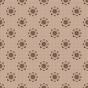 American Southwest Blanket Floral in Sand_ Dark Oak_ Saddle