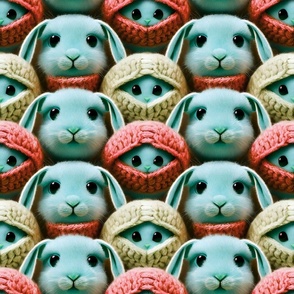 Mint Bunnies in knittings