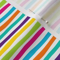 Magic Doodle Stripes RAINBOW - SMALL - Multicolor White