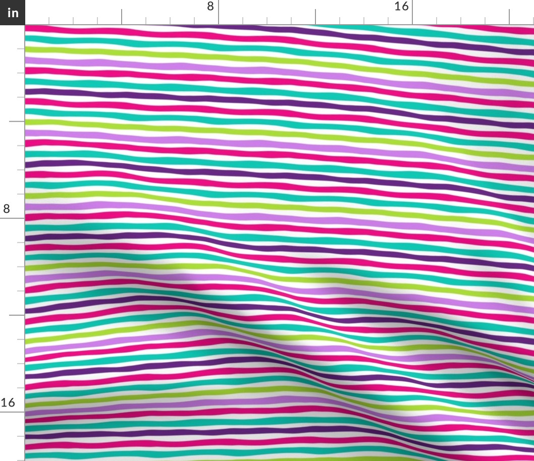 Magic Doodle Stripes RETRO - SMALL - Multicolor White