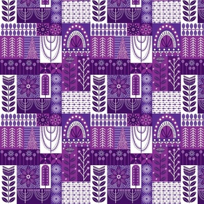 Purple Violet Flat Scandinavian