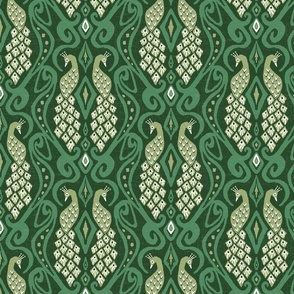 peacock ikat/green/medium 