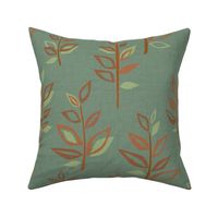 Mid Century Botanical Teal