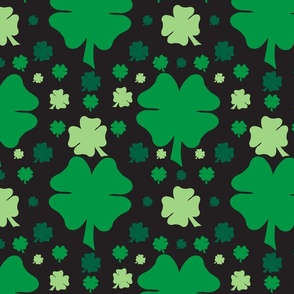 Shamrocks on Black