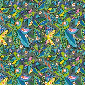 Textile_Square_Birds in a flock_150_Large